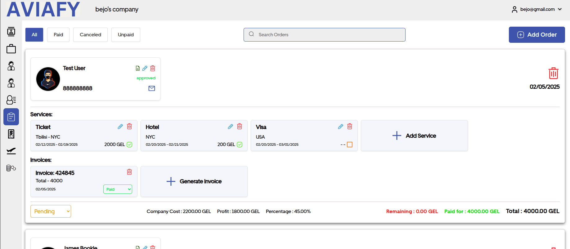CRM platform with AI assistant — CRM by Bezhan Kalichava