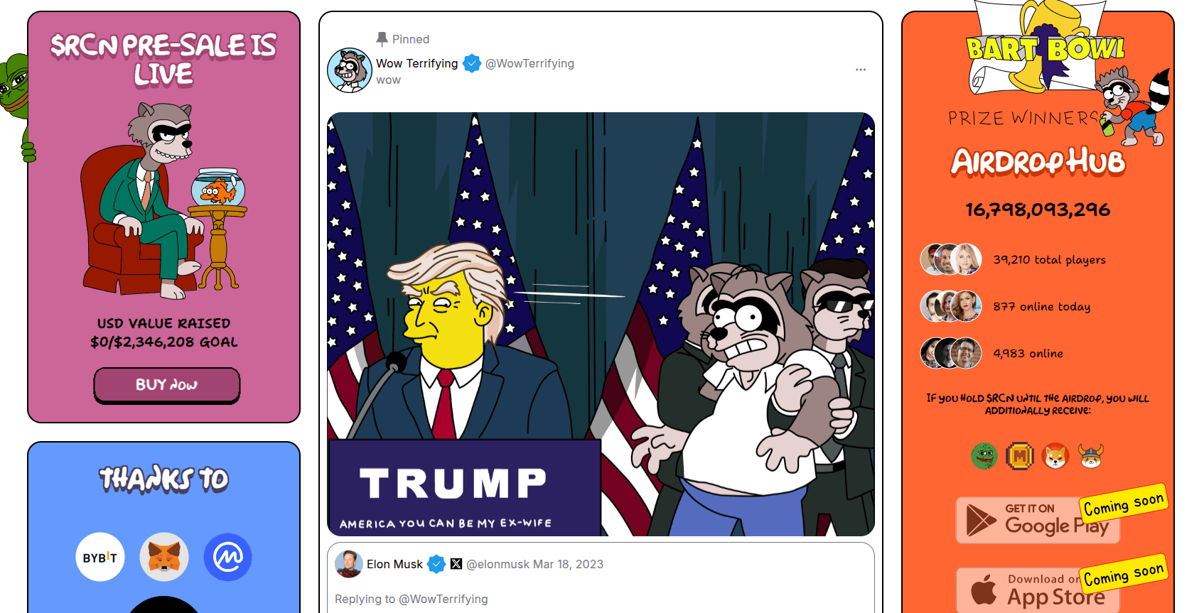Meme Coin Page — Crypto Trading by Bezhan Kalichava